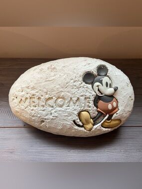 Mickey Mouse Welcome Garden Stone - Cute Character Accent